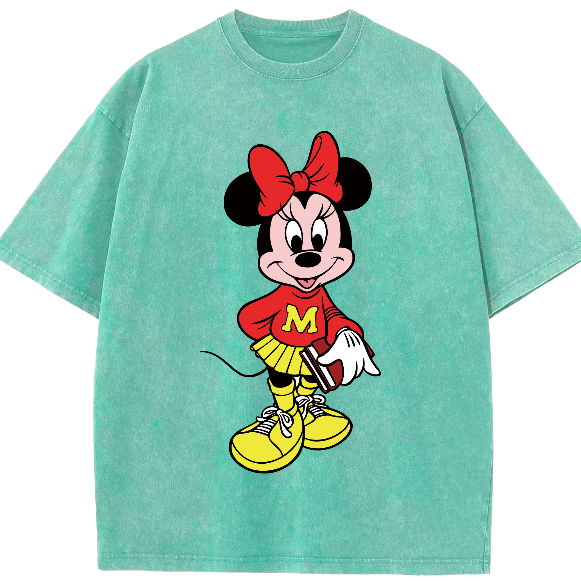 （画像用） ミッキーマウス Mickey Mouse 綿100% ヴィンテージ風 半袖Tシャツ（フロントプリント）